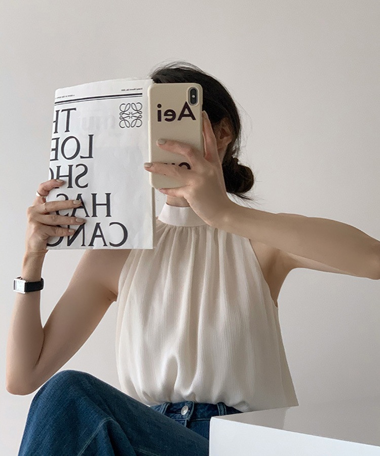 Aライン シフォン アメリカンスリーブ ブラウス