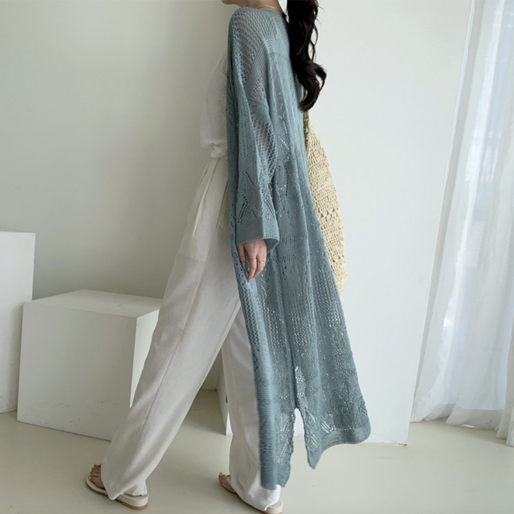 レースニット 透かし彫り クロシェカーディガン