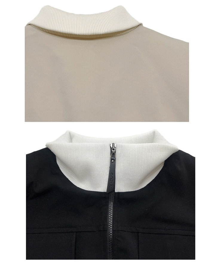 大きめポケット ジップアップ ベスト 韓国ゴルフウェア

