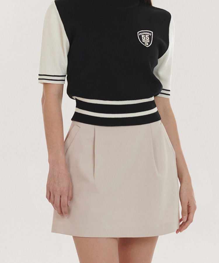 Aライン バルーン ミニスカート 韓国ゴルフウェア

