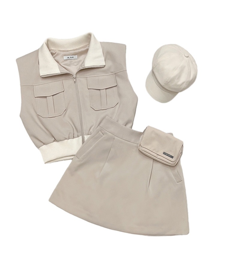 Aライン バルーン ミニスカート 韓国ゴルフウェア

