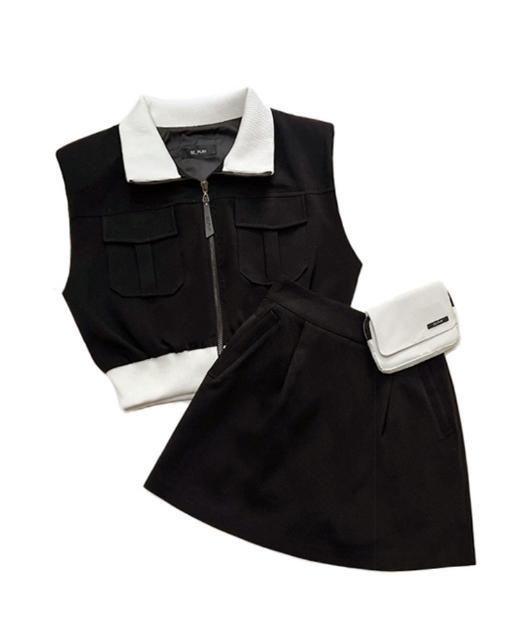 Aライン バルーン ミニスカート 韓国ゴルフウェア

