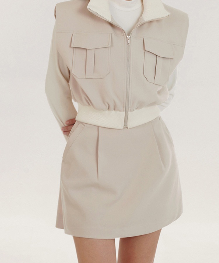 Aライン バルーン ミニスカート 韓国ゴルフウェア

