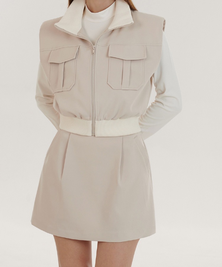 Aライン バルーン ミニスカート 韓国ゴルフウェア

