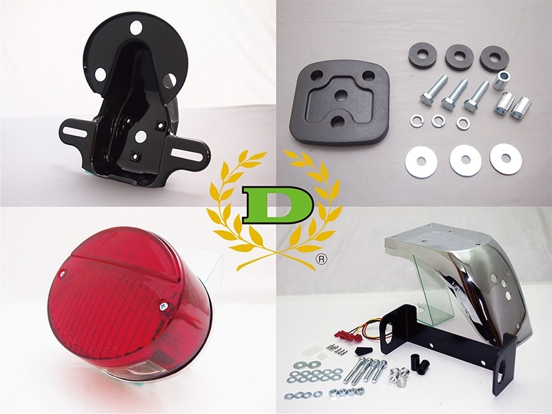 Z900RS LTDタイプ 鉄メッキリアショートフェンダー 赤ランプセット ノーマル【純正】ウインカー対応型