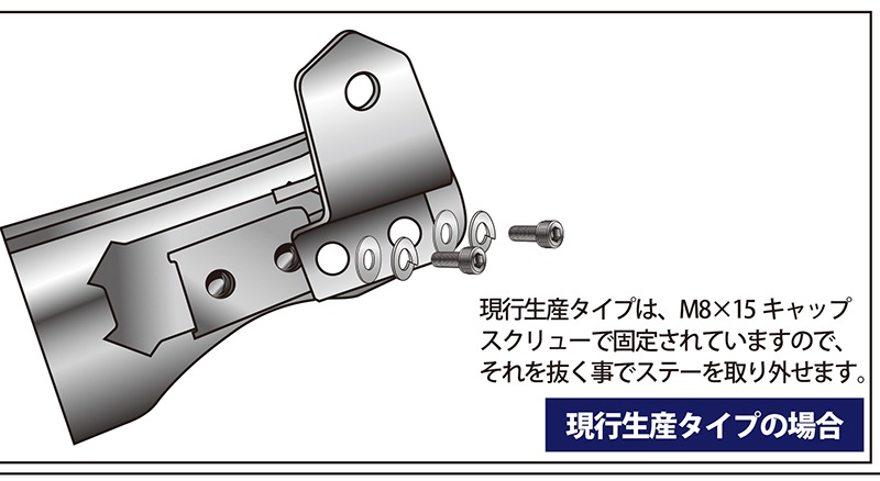 Z900RS 4本マフラー用　アップタイプ延長パイプセット　メッキ