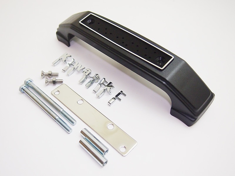 ゼファー750/400/400χ フォークカバーエンブレム(文字:小文字、本体:黒)ステー付き