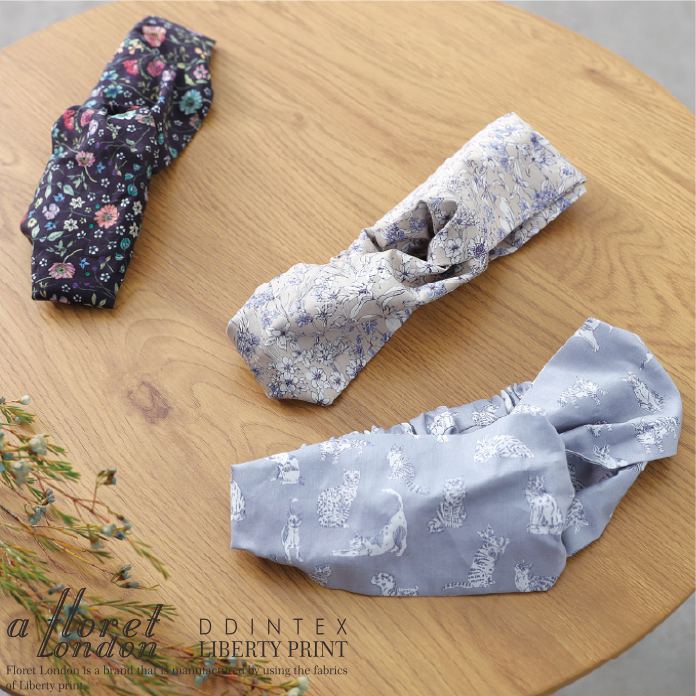 ふーこページ リバティ ヘアアクセサリー リバティプリント/ヘアターバン/DDintex