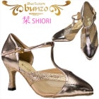 《送料無料》社交ダンスシューズ 栞 SHIORI シルキーベージュラメ【bunzo/ブンゾー】 レディース 女性 兼用 パーティー ダンスシューズ《ヒールカバー&シューズ袋プレゼント対象商品》