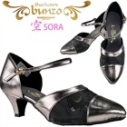 《送料無料》社交ダンスシューズ 空 SORA プラチナ【bunzo/ブンゾー】 レディース 女性 兼用 パーティー ダンスシューズ《ヒールカバー&シューズ袋プレゼント対象商品》