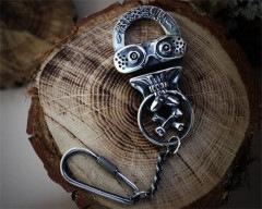 SCARY SKULL KEYHOOK  -SILVER