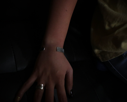 Rasp Bangle -SILVER