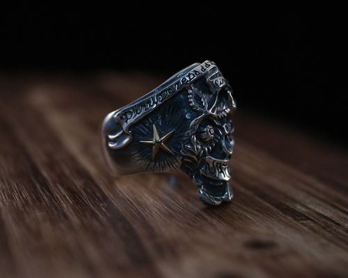 All Nature Skull Ring -COMBI