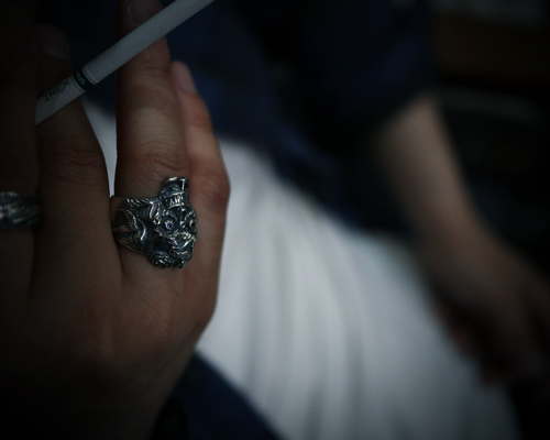 All Nature Skull Ring -SILVER
