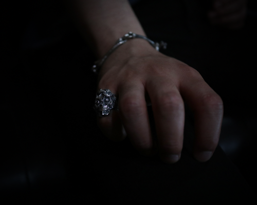 All Nature Skull Ring -SILVER