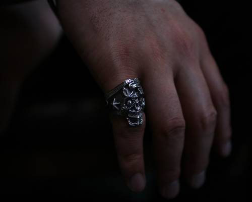 All Nature Skull Ring -SILVER