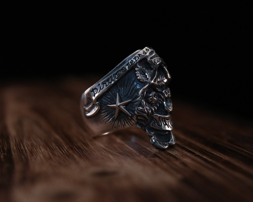 All Nature Skull Ring -SILVER