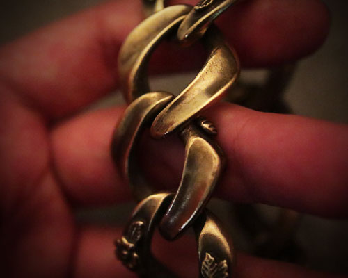 "ROOTS"PLANTS LINKS Bracelet  -BRASS