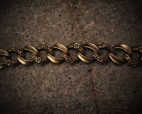 "ROOTS"PLANTS LINKS Bracelet  -BRASS
