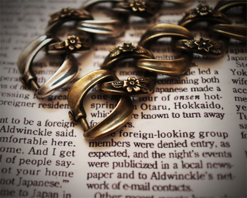 "ROOTS"PLANTS LINKS Bracelet  -BRASS