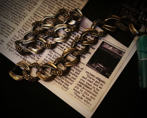 "ROOTS"PLANTS LINKS Bracelet  -BRASS