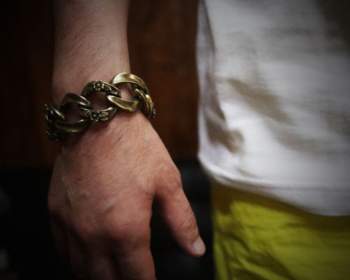 "ROOTS"PLANTS LINKS Bracelet  -BRASS