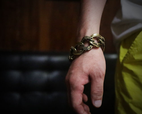 "ROOTS"PLANTS LINKS Bracelet  -BRASS