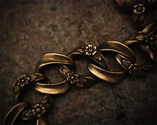 "ROOTS"PLANTS LINKS Bracelet  -BRASS