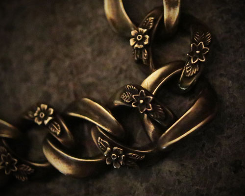 "ROOTS"PLANTS LINKS Bracelet  -BRASS