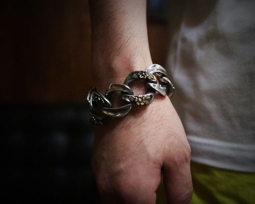 "ROOTS"PLANTS LINKS Bracelet    -COMBI