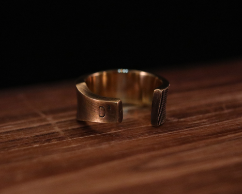 Large Rasp Ring -BRASS
