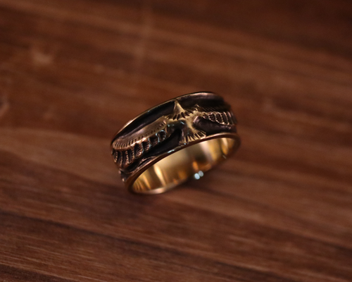 All Nature Ring "Eagle" -BRASS