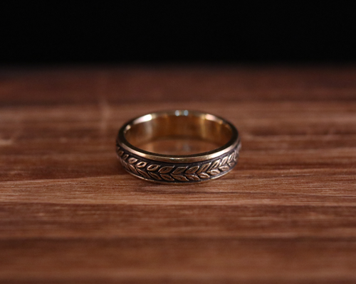 All Nature Ring "Leaf" -BRASS