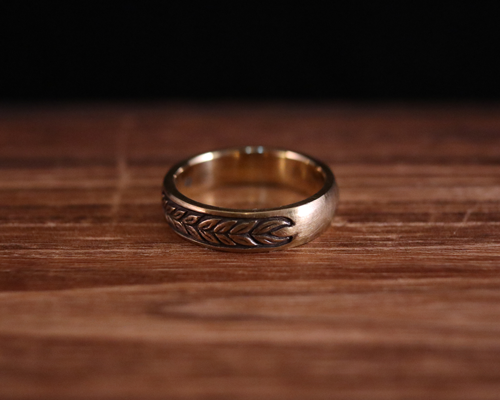 All Nature Ring "Leaf" -BRASS