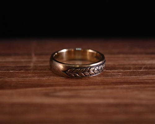 All Nature Ring "Leaf" -BRASS