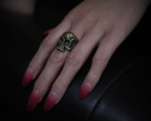 Daddy's "D3" Skull Ring -BRASS