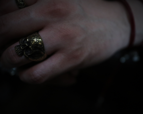 Daddy's "D3" Skull Ring -BRASS