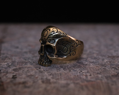 Daddy's "D3" Skull Ring -BRASS