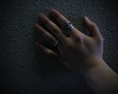 Daddy's "D3" Skull Ring -SILVER