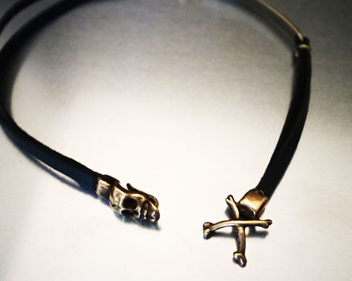 "MEMENTO MORI" 2way LeatherWrap -BRASS