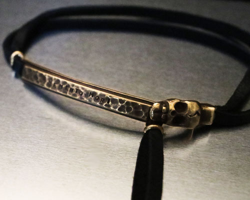 "MEMENTO MORI" 2way LeatherWrap -BRASS