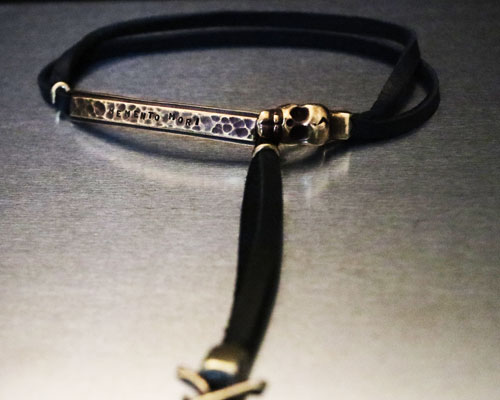 "MEMENTO MORI" 2way LeatherWrap -BRASS