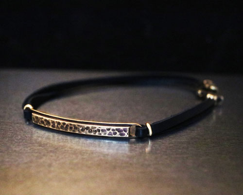 "MEMENTO MORI" 2way LeatherWrap -BRASS