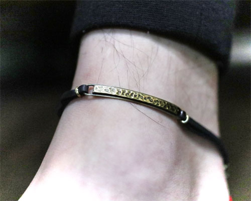 "MEMENTO MORI" 2way LeatherWrap -BRASS