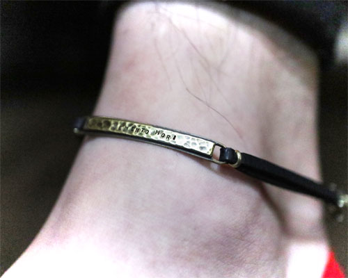 "MEMENTO MORI" 2way LeatherWrap -BRASS