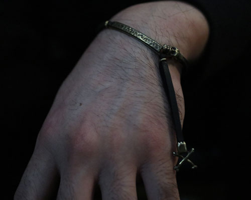 "MEMENTO MORI" 2way LeatherWrap -BRASS