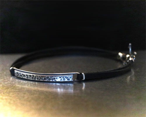 "MEMENTO MORI" 2way LeatherWrap -SILVER