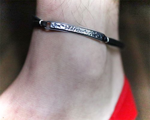"MEMENTO MORI" 2way LeatherWrap -SILVER
