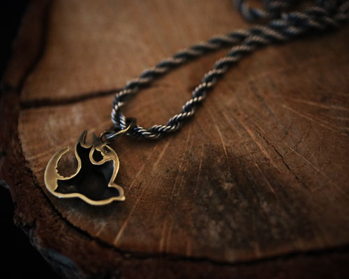 "Imagination" Necklace -BRASS