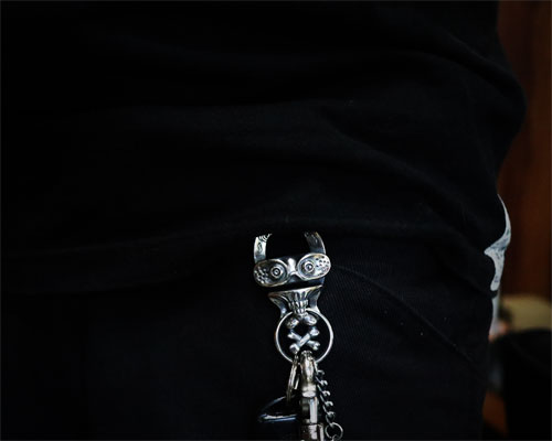 SCARY SKULL KEYHOOK  -SILVER